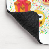 glücklicher Geburtstag Emoji Mousepad (Ecke)