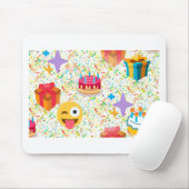 glücklicher Geburtstag Emoji Mousepad (Mit Mouse)