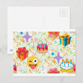 glücklicher Geburtstag Emoji Postkarte (Vorne/Hinten)