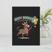 Glücklicher Geburtstag Esel-Feier Einladung (Stehend Vorderseite)