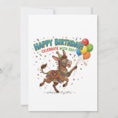 Glücklicher Geburtstag Esel-Feier Einladung (Rückseite)