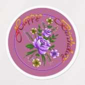 glücklicher Geburtstag Etiketten (Design 1)