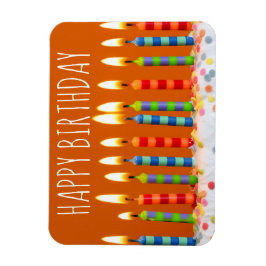 GLÜCKLICHER GEBURTSTAG farbenfroher moderner Gesch Magnet