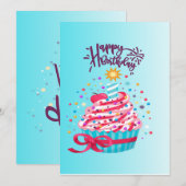 glücklicher Geburtstag Feiertagskarte (Vorne/Hinten)