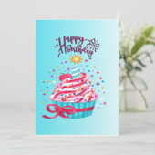 glücklicher Geburtstag Feiertagskarte (Stehend Vorderseite)