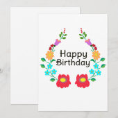glücklicher Geburtstag Feiertagskarte (Vorne/Hinten)