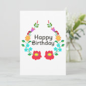 glücklicher Geburtstag Feiertagskarte (Stehend Vorderseite)