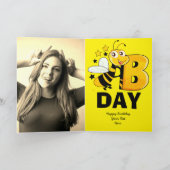 Glücklicher Geburtstag Foto Grußkarte Karte (Innenseite)