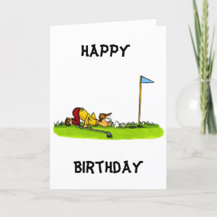 GLÜCKLICHER GEBURTSTAG FÜR MEIN **LIEBLINGSGOLFER* KARTE