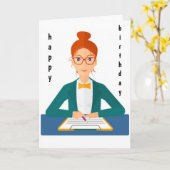 GLÜCKLICHER GEBURTSTAG FÜR MEINE ***KOARBEITERKART KARTE (Gelbe Blume)