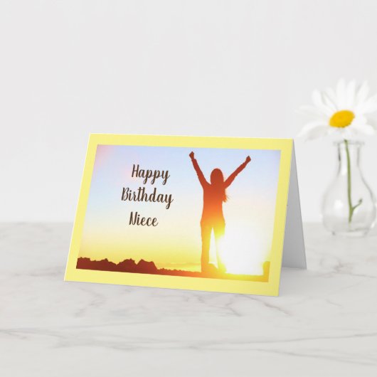 ***GLÜCKLICHER GEBURTSTAG*** FÜR MEINE NIECE KARTE (Kleine Pflanze)