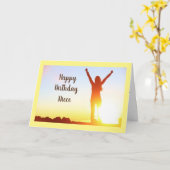 ***GLÜCKLICHER GEBURTSTAG*** FÜR MEINE NIECE KARTE (Gelbe Blume)