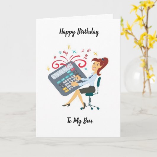 GLÜCKLICHER GEBURTSTAG FÜR MICH ***BOSS*** KARTE (Gelbe Blume)