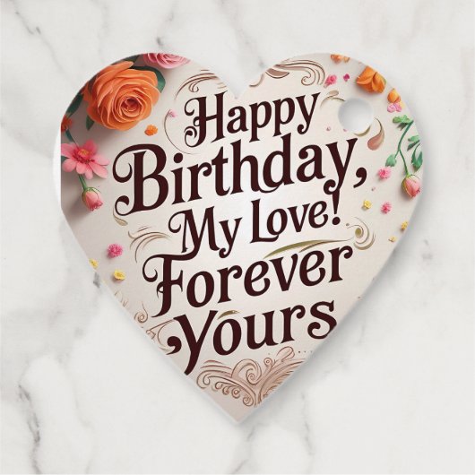 glücklicher Geburtstag Geschenkanhänger (Rückseite)