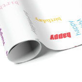 Glücklicher Geburtstag Geschenkpapier (Rolleneckpunkt)