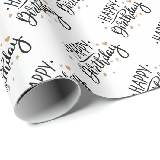 Glücklicher Geburtstag Geschenkpapier (Rolleneckpunkt)