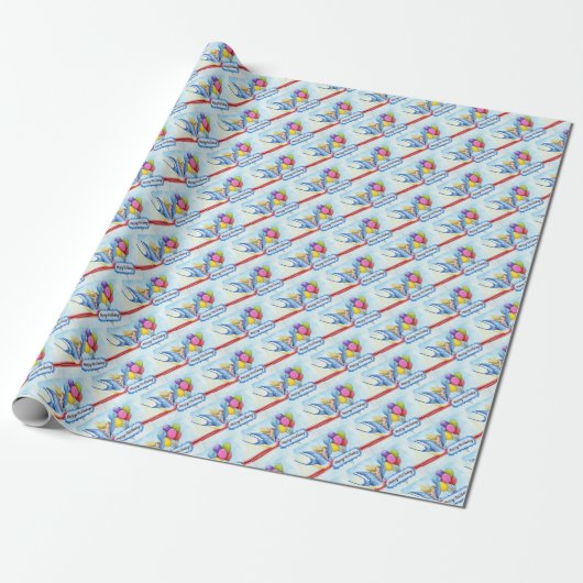 Glücklicher Geburtstag Geschenkpapier (Ungerollt)