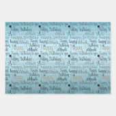 Glücklicher Geburtstag Geschenkpapier Set (Vorderseite 3)