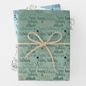 Glücklicher Geburtstag Geschenkpapier Set (Beispiel)