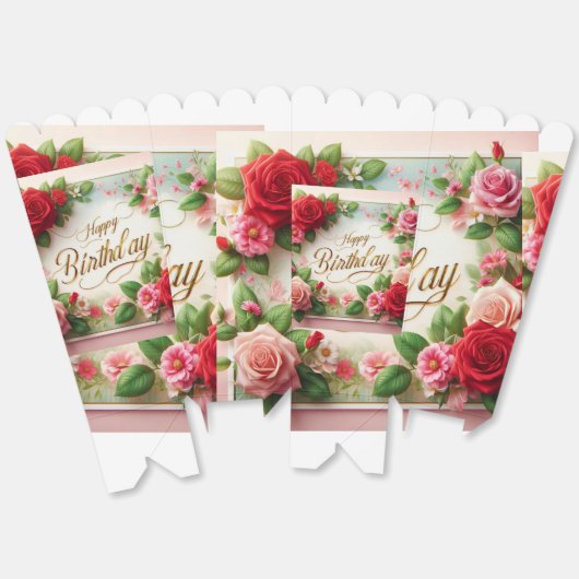 glücklicher Geburtstag Geschenkschachtel (Ungeklappt)