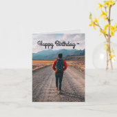 GLÜCKLICHER GEBURTSTAG, GLÜCKLICHER REISENDER KARTE (Gelbe Blume)