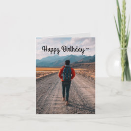 GLÜCKLICHER GEBURTSTAG, GLÜCKLICHER REISENDER KARTE