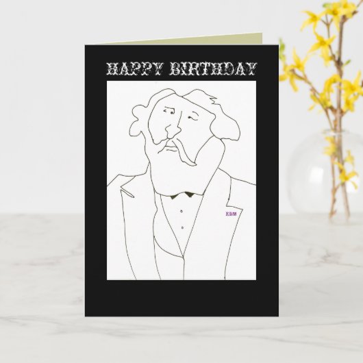 GLÜCKLICHER GEBURTSTAG - GREETING CARD KARTE (Gelbe Blume)