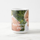 Glücklicher Geburtstag Großpa personalisieren Foto Kaffeetasse (Mittel)