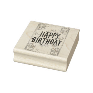 glücklicher Geburtstag Gummistempel
