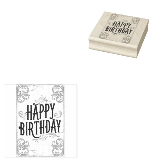 glücklicher Geburtstag Gummistempel (Stempel)