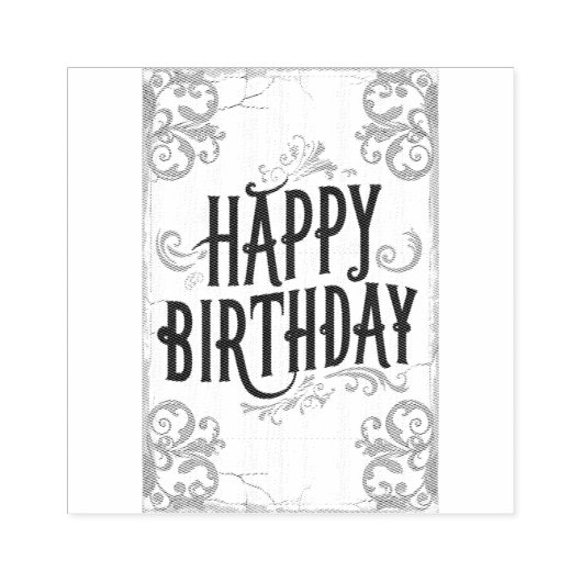 glücklicher Geburtstag Gummistempel (Prägung)