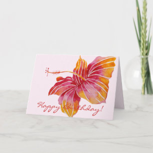 Glücklicher Geburtstag Hawaiianische Floral Karte