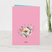 Glücklicher Geburtstag herrliche Ehefrau Blume tür Karte (Rückseite)