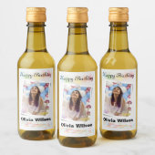 Glücklicher Geburtstag Hochzeitsweinlabel Weinetikett (Flaschen)