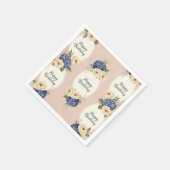 Glücklicher Geburtstag, Hydrangeas und Peonies Serviette (Ecke)