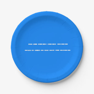 Glücklicher Geburtstag in Morse Code Pappteller