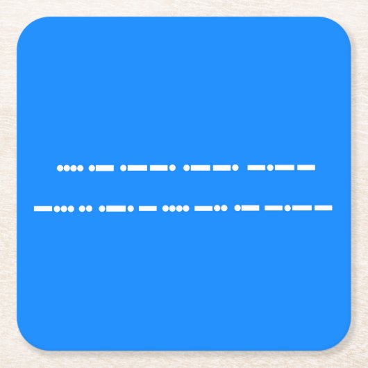 Glücklicher Geburtstag in Morse Code Rechteckiger Pappuntersetzer (Vorderseite)