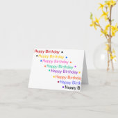 Glücklicher Geburtstag in Regenbogenfarben Grußkar Karte (Gelbe Blume)