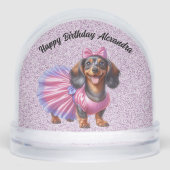 Glücklicher Geburtstag, individueller Kinderschnee Schneekugeln (Vorderseite)