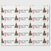 Glücklicher Geburtstag Jesus Geschenkpapier (Flach)