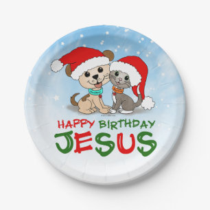 Glücklicher Geburtstag Jesus Pappteller
