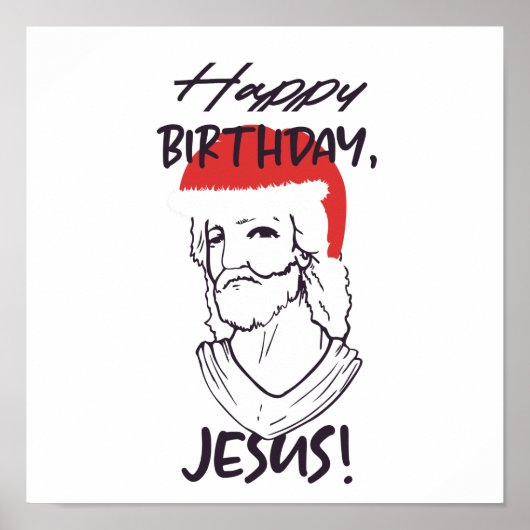 Glücklicher Geburtstag Jesus Poster (Vorne)