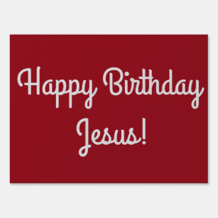 "Glücklicher Geburtstag Jesus"-Schrift Yard-Zeiche Schild