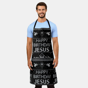 Glücklicher Geburtstag Jesus Weihnachten Weihnach Schürze
