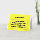 GLÜCKLICHER GEBURTSTAG JUNG ERWACHSENER KARTE (Vorderseite)