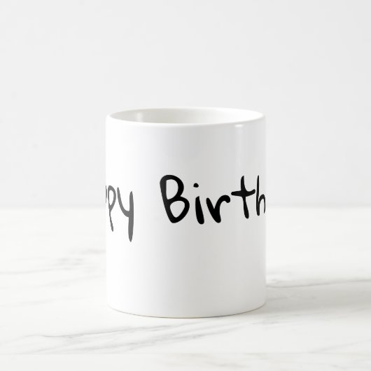 Glücklicher Geburtstag Kaffeetasse (Mittel)