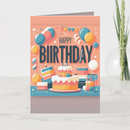 glücklicher Geburtstag Karte (Vorderseite)