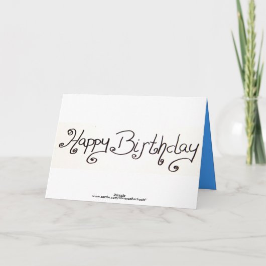 glücklicher Geburtstag Karte (Rückseite)