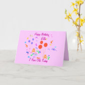 glücklicher Geburtstag Karte (Gelbe Blume)