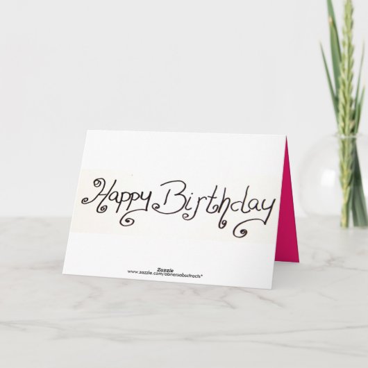 glücklicher Geburtstag Karte (Rückseite)